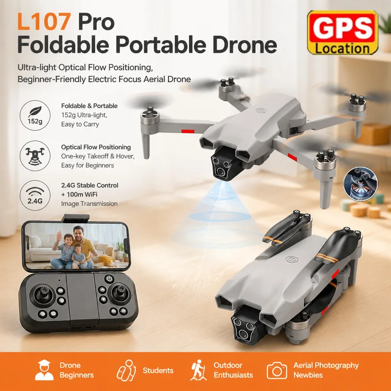 Drone Kit Tricopter - НОВЫЙ Мини-дрон L107 Pro Профессиональные дроны