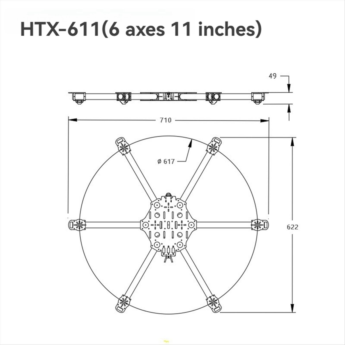 ▶ ✔ ▃ Комплект рамы для гексак – обзор и цена Drone Kit Hexacopter